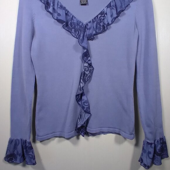 INC Silk Blend Ruffle Sweater SZ: Small - Picture 3 of 11